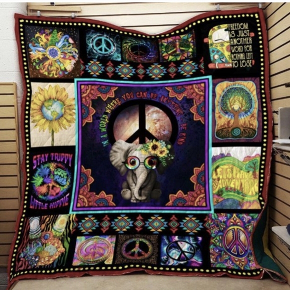 unbranded Other - Blanket Twin Elephant Soft Boho Bed Topper Flannel Print Couch Throw Blanket